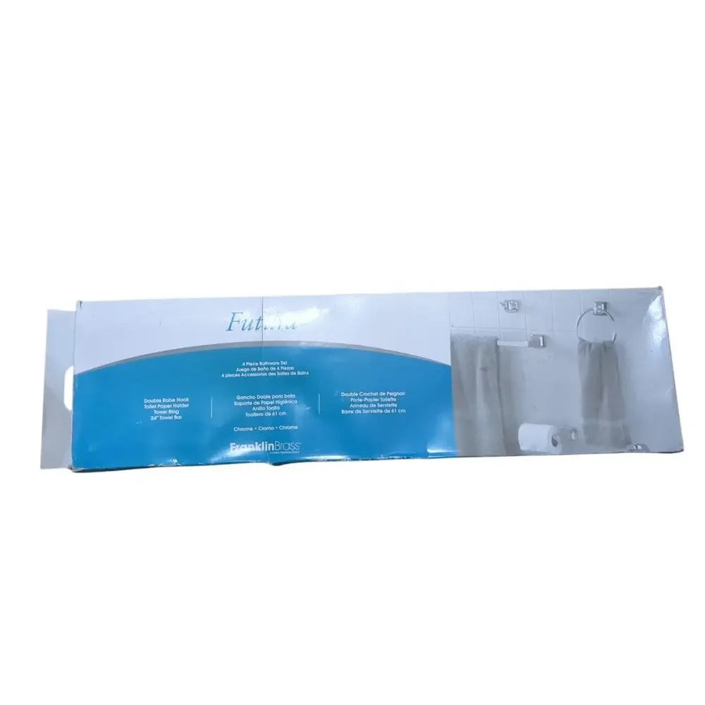 Bath Accessories Kit 4 pieces, Franklin Brass Futura Collection Polished Chrome